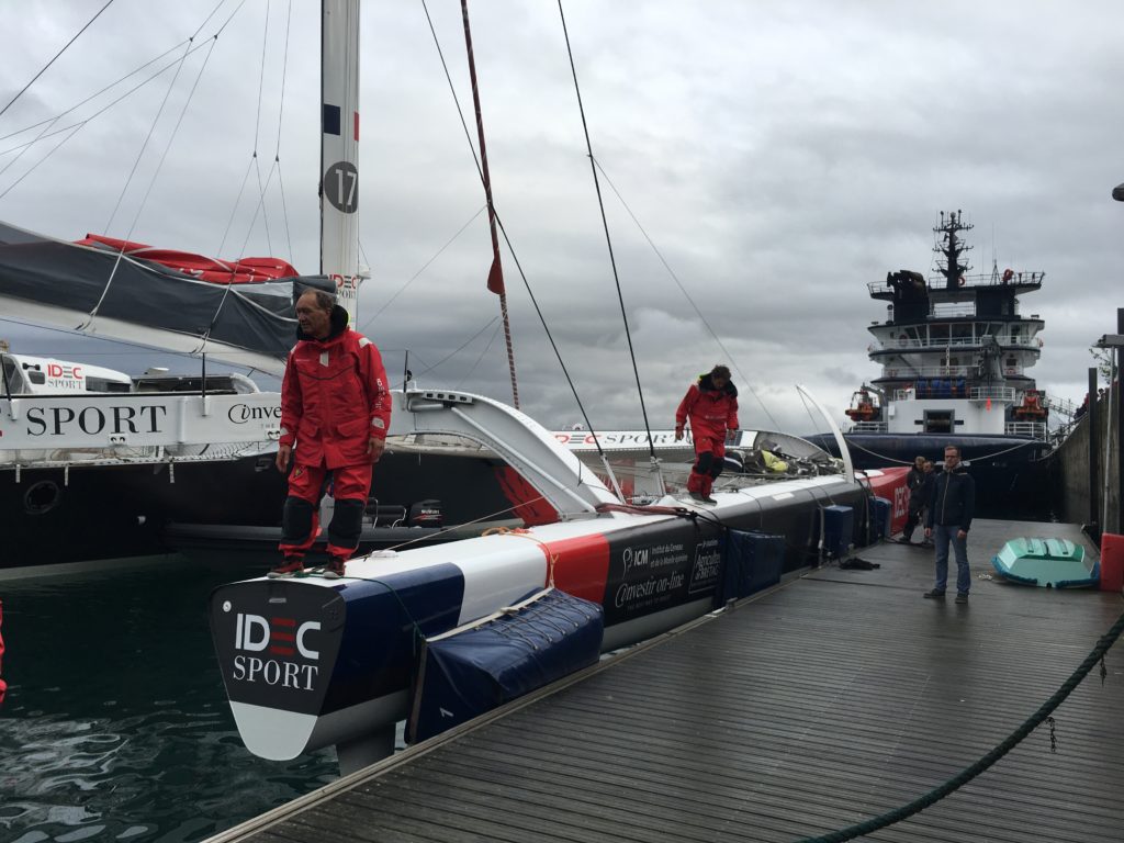 THE IDEC SPORT MAXI TRIMARAN IS IN BREST - IDEC SPORT